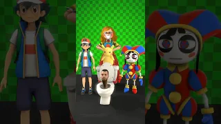 Pikachu & Miss delight & Pomni ft. Skibidi Toilet (Who's that Pokémon?) TOGA STUDIO! #pokemon #memes