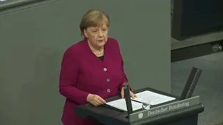 Bundeskanzlerin Angela Merkel lehnt Gemeinschaftsschulden der EU erneut ab