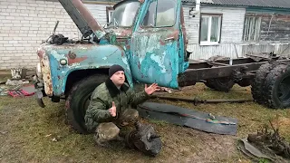ГАЗ-53 "РЖАВЫЙ" Снятие и дефектовка КПП.