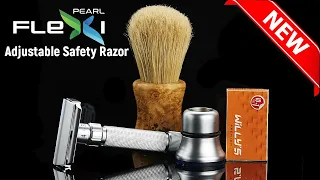 Pearl Flexi Adjustable Razor - First Test. HLS Boar and Old Spice Musk (India) Shaving with HomeLike