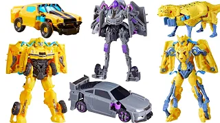 Transformers Rise of the Beasts Flex Changers! One Step Bumblebee, Nightbird, and Cheetor!