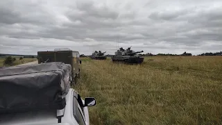 Battle-Group moves out for training exercise on Salisbury Plain.