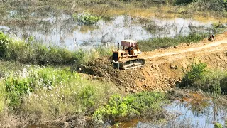 New Project , Best Dozer KOMATSU Making Road Widening Excellent Pushing