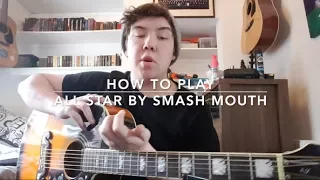 How to play All Star by Smash Mouth on guitar Beginner/Advanced