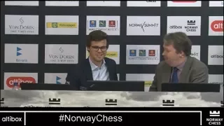 ANALYSIS WITH MAGNUS CARLSEN AFTER GAME AGAINST HIKARU NAKAMURA - NORWAY CHESS 2017 ROUND 3