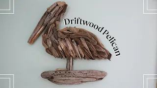 DIY Driftwood Pelican | Coastal Wall Art