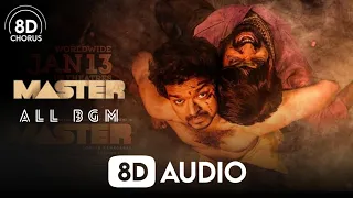 Master - All BGM's (8D Audio) | Thalapathy Vijay | Anirudh Ravichander | 8D Chorus