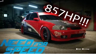 Need for Speed | HONDA CIVIC TYPE-R "923HP"!!! | PS4 1080p
