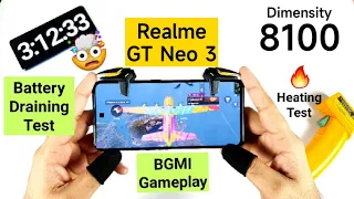 Realme GT Neo 3 BGMI Battery Draining Test Results Dimensity 8100😲