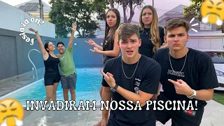 O FÃ MALUCO E A NAMORADA FIZERAM UMA FESTA NA NOSSA PISCINA!!!