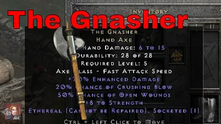 D2R Unique Items - The Gnasher (Hand Axe)