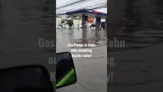 GAS PUMPS FLOODED IN CEBU CITY TODAY 🌧