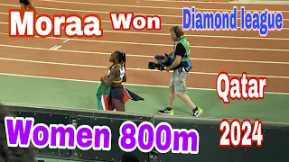 Moraa won women 800m diamond league 2024 Doha Qatar