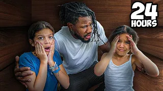 Daddy & Daughters SURVIVING 24 Hours Overnight In GIANT Closet