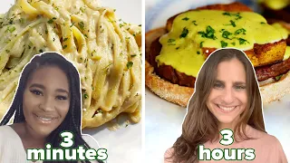 What 3 Vegans Eat In A Day • 3 Minutes Vs. 30 Minutes Vs. 3 Hours