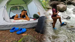 2 DAY CAMPING AT MYSTICAL RIVER - Katawud Village #asmr #camplife #jamaica