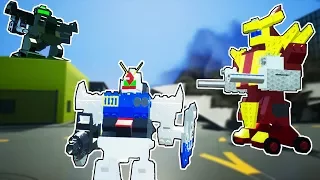 Lego Mech Battle Destroys Lego City?! (Brick Rigs Multiplayer Gameplay)