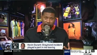 Jalen "Shocked" by Kevin Durant says Draymond incident played a part in me leaving | Jalen & Jacoby