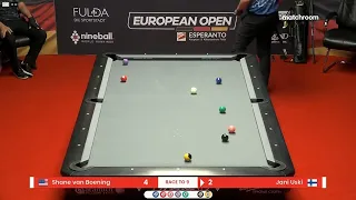 Amazing Fluke | Shane Van Boening Vs Jani Uski | European Open Pool Championship