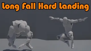 Hard Fall Landing | Long Fall Landing Animation - Unreal Engine 4 Tutorial