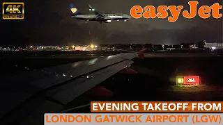 [4K] easyJet | Airbus A319-111 | Full Engine Start - Taxi & Takeoff from London Gatwick Airport