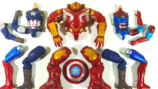Merakit Mainan Ironman VS Hulk Buster VS Captain America Avengers Superhero Toys