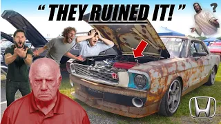 BOOMER PURISTS *HATE* MY '65 HONDA-STANG! (Hidden Camera Car Show #2)