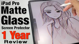 iPad Pro Mothca Matte Glass Screen Protecter | 1 Year Artist Drawing Review