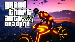 Grand Theft Auto 5 - DeadLine Funny moments! | Tron in GTA? | I kinda really suck at this.