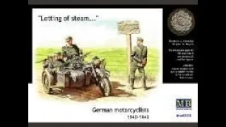 набор Master Box 3539 German motorcyclists, 1940-1943