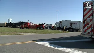 Train hits trash truck in Lancaster County