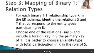 Mapping of ER diagram  to Relational model