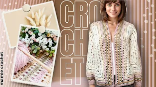 😍VESTE HEXAGONE CROCHET REVISITÉE, MANCHES AFFINÉES, JOLI COL, TUTO DÉBUTANTES 😍KALEY @𝐌𝐚𝐦𝐢𝐞𝐂𝐫𝐨𝐜𝐡𝐞𝐭