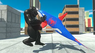 VENOM GORO vs SPIDER-MAN ORCA DEATH RUN - Animal Revolt Battle Simulator