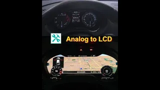 Audi / ANALOG to DIGITAL lcd DASHBOARD cluster 🛠 📟