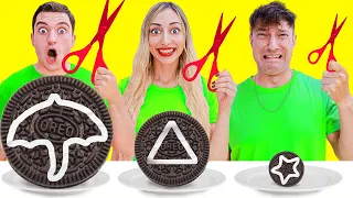 CRAZY BIG VS MEDIUM VS SMALL FOOD CHALLENGE  GIANT VS TINY FOODS BY CRAFTY HYPE