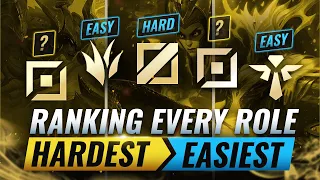 Ranking EVERY ROLE From HARDEST To EASIEST - League of Legends Season 10