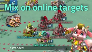 Lords Mobile - Lets burn some online targets on KVK. 5 emperor account in action with MIX rallies