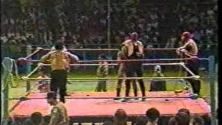 WWC: Texas Hangmen vs. Invader #1 & El Bronco #1 (1991) (No Audio)