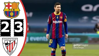 Barcelona Vs Athletic Bilbao 2-3 17/01/2021 (Highlights) supercopa