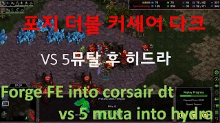 [PvZ] Forge FE into corsair & dt  vs 5 hatch muta and scourges