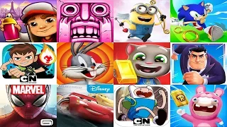 Subway Surfers Paris VS Temple Run 2 Minion Rush Sonic Dash Looney Tunes Dash Talking Tom Gold Run