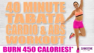 40 Minute Tabata CARDIO AND ABS Workout 🔥Burn 450 Calories!* 🔥Sydney Cummings