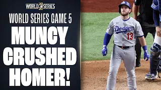 Dodgers' Max Muncy DESTROYS baseball, unleashes awesome bat drop! (World Series Game 5)
