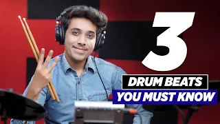 3 Must Know Drum Beats -  Easy Drum Lesson | Drum Tutorial | Yeshu Ke Geet