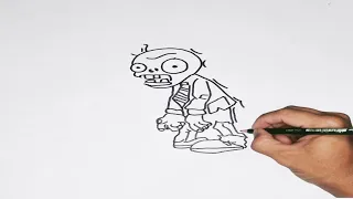 Menggambar sketsa zombie || belajar menggambar sketsa untuk pemula