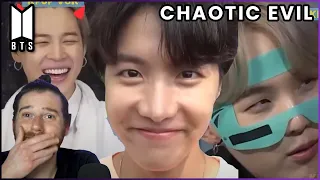 BTS Being Chaotically Evil To Each Other For 10 Minutes Straight | REACTION