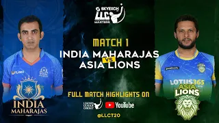 HIGHLIGHTS - INDIA MAHARAJAS VS ASIA LIONS | LEGENDS LEAGUE HIGHLIGHTS