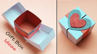 How To Make A Paper Gift Box with Lid | DIY Gift Box Ideas | Hing Gift Box Making At Home | #270