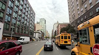 4K Drive Driving Around thru New York City NYC Manhattan Lower East Side LES Neighborhood Area ASMR